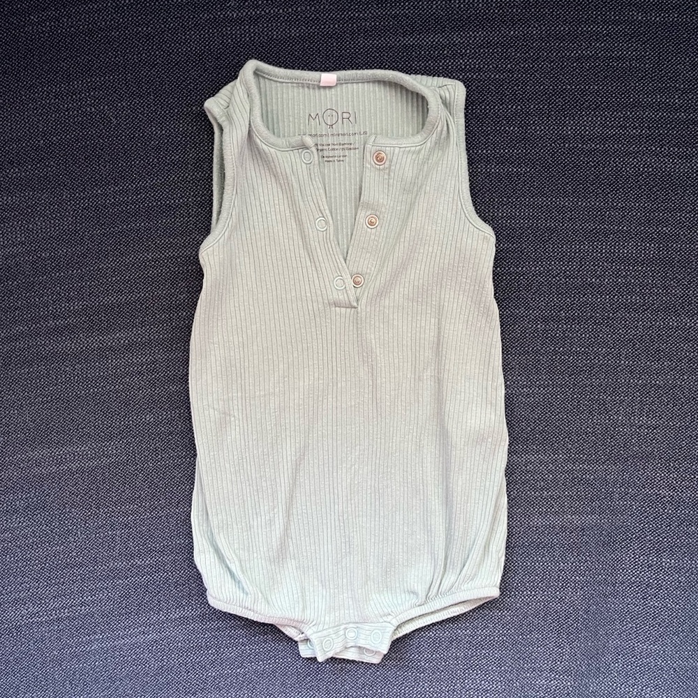 MORI Sage Green Kids Bodysuit